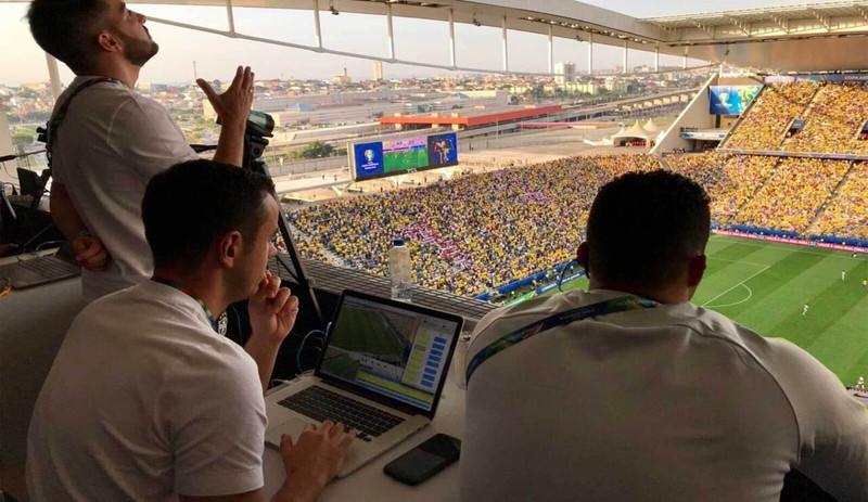 Brazil analysts using Hudl at stadium